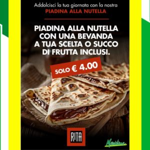 Piadina alla nutella PROMO REGGIANA DAY